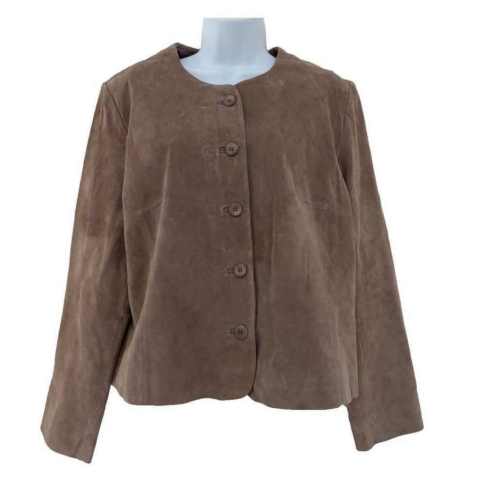 Pendleton Suede Leather Jacket Large Bell Capsule Leather Brown Minimalist